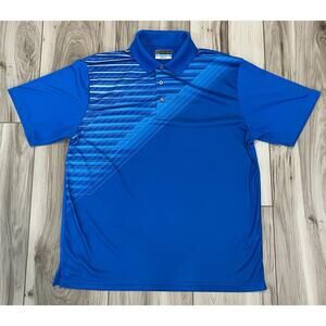 PGA Tour Air Flux Blue Polo Shirt Men’s Size L